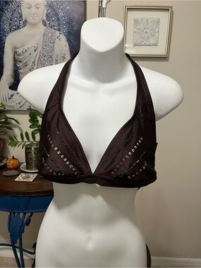 Mix It Swim Bikini Swimsuit Bathing Suit Top - Bead & Sequin - XL
